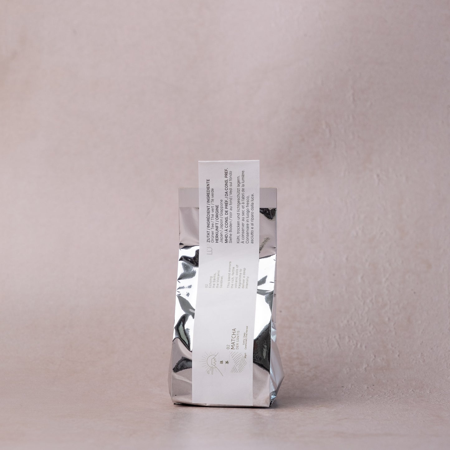 refill silver bag for ceremonial matcha for the environment 