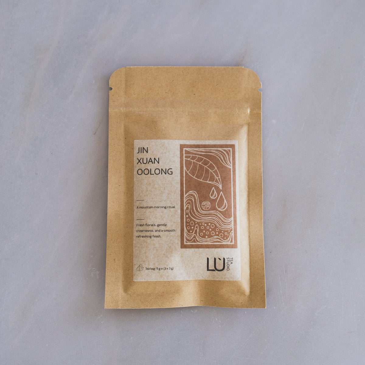 Tea Studio Lu Jin Xuan Oolong small 3g tea bag packaging from Taiwan